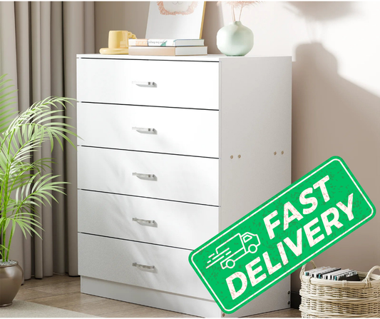 5 Drawer Wood Cabinet Dresser