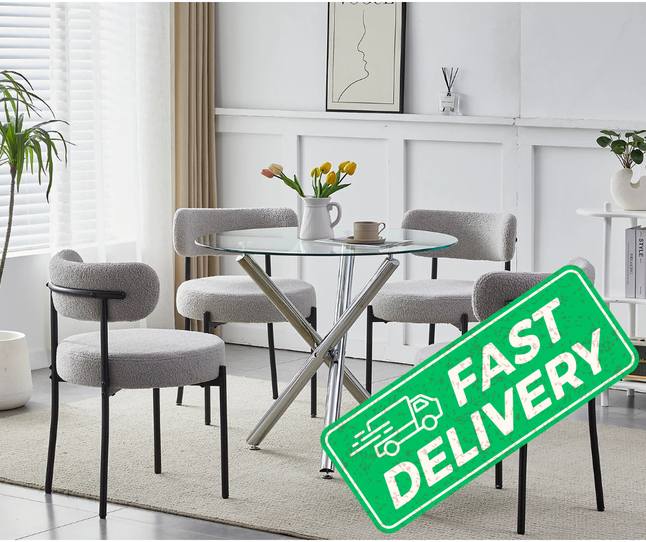 Dining Chairs Set of 2 with Oversized Seat