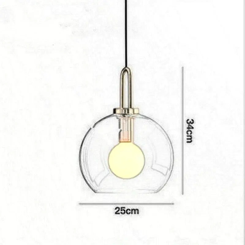 Industrial Smoke Glass Pendant Light