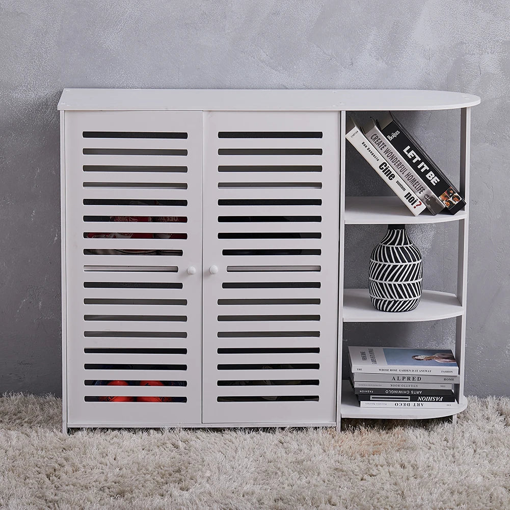 Double Door Shoe Cabinet 4-Layer