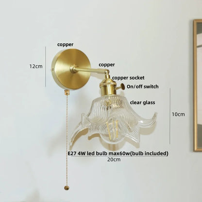 Clear Glass LED Wall Light