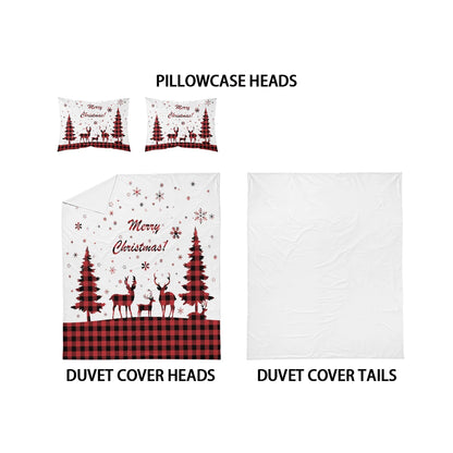 Merry Christmas Themed 3 Pc Bedding Set
