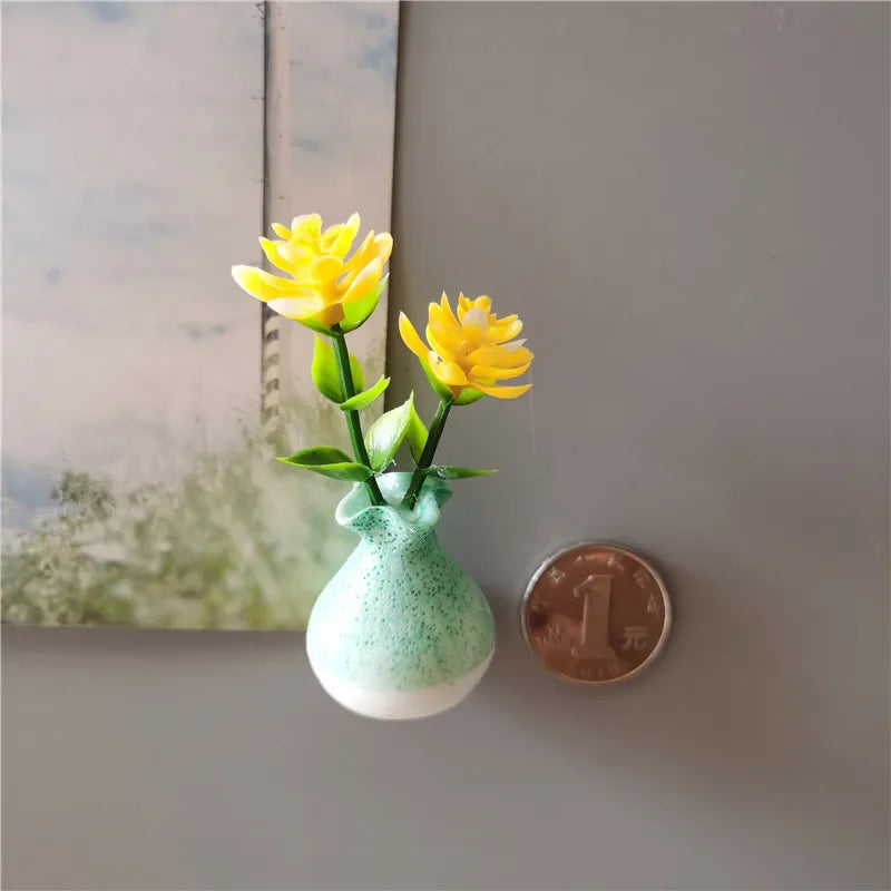 Mini Floral Vase Fridge Stickers