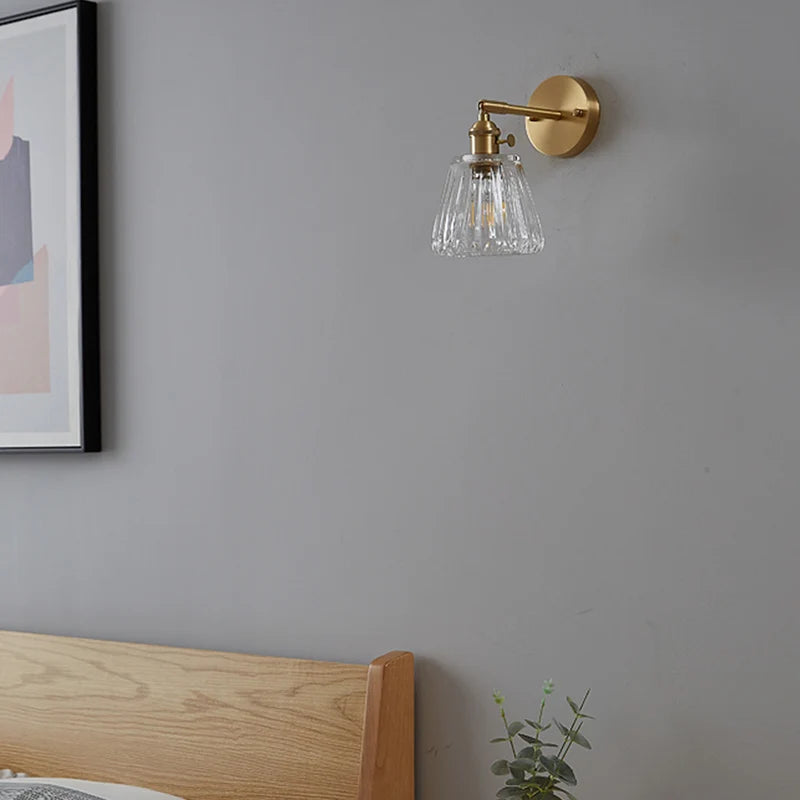 Luxury Brass/Glass Wall Lamp