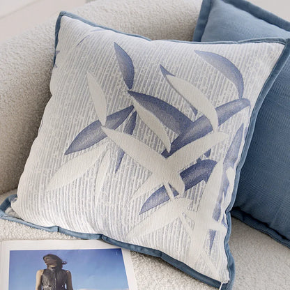 Blue Flower Throw Pillow