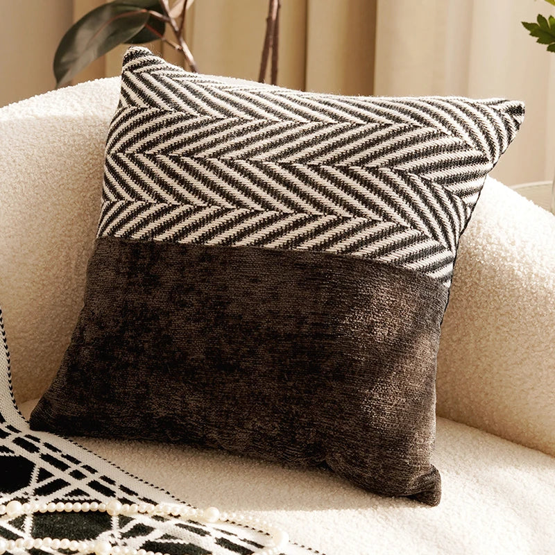 French Brown Throw Pillow Cover