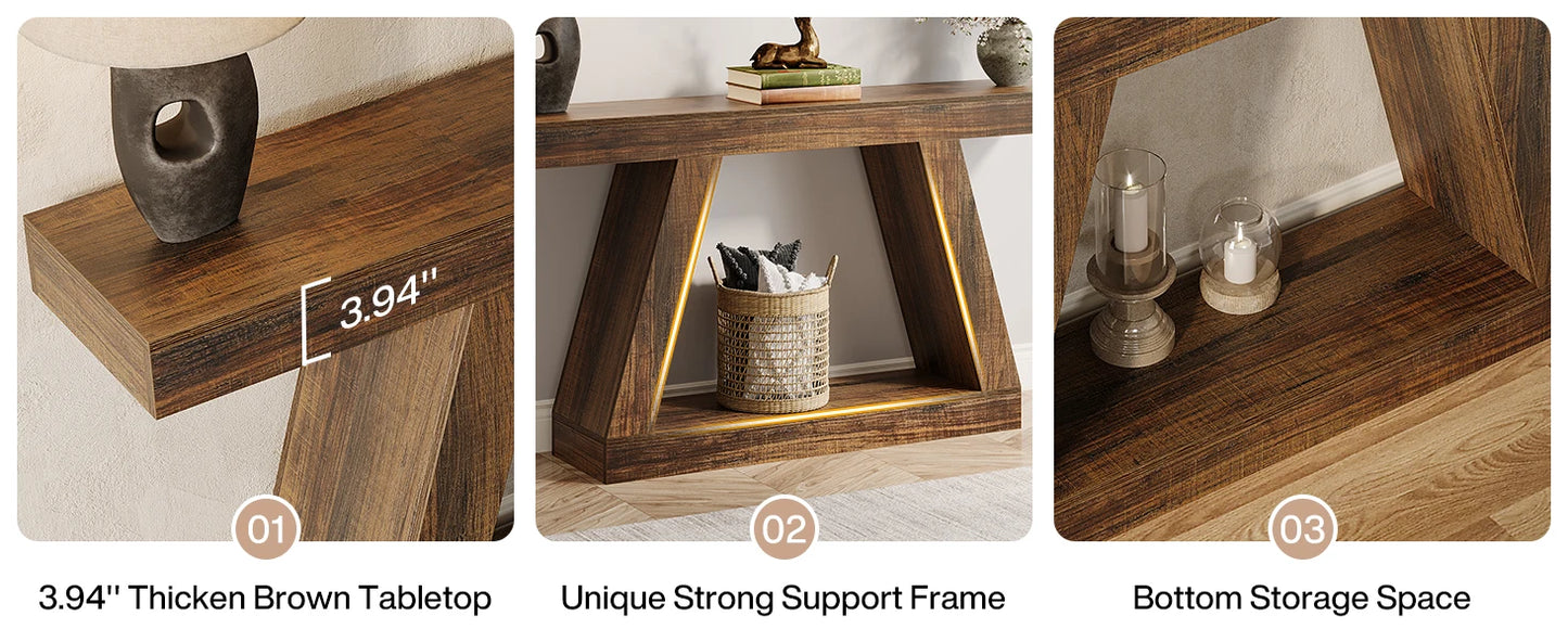 Farmhouse Console Table 55"