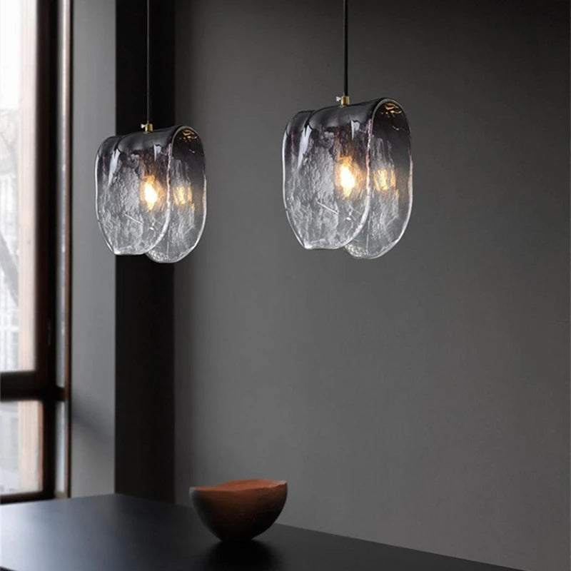 Modern Glass Hanging Art Chandelier