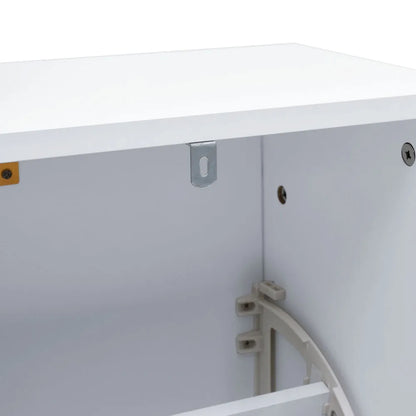 Flip Down Wood Shoe Cabinet 4 Shelf