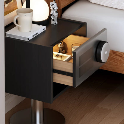 Hanging Light Black Nightstand