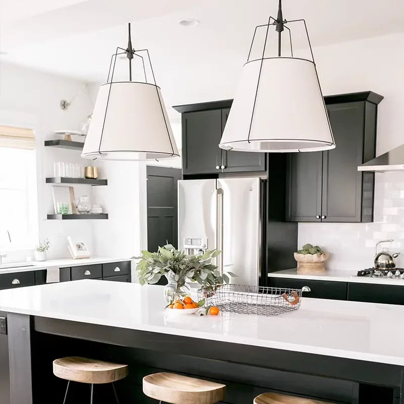 Vintage Cloth Pendant Light