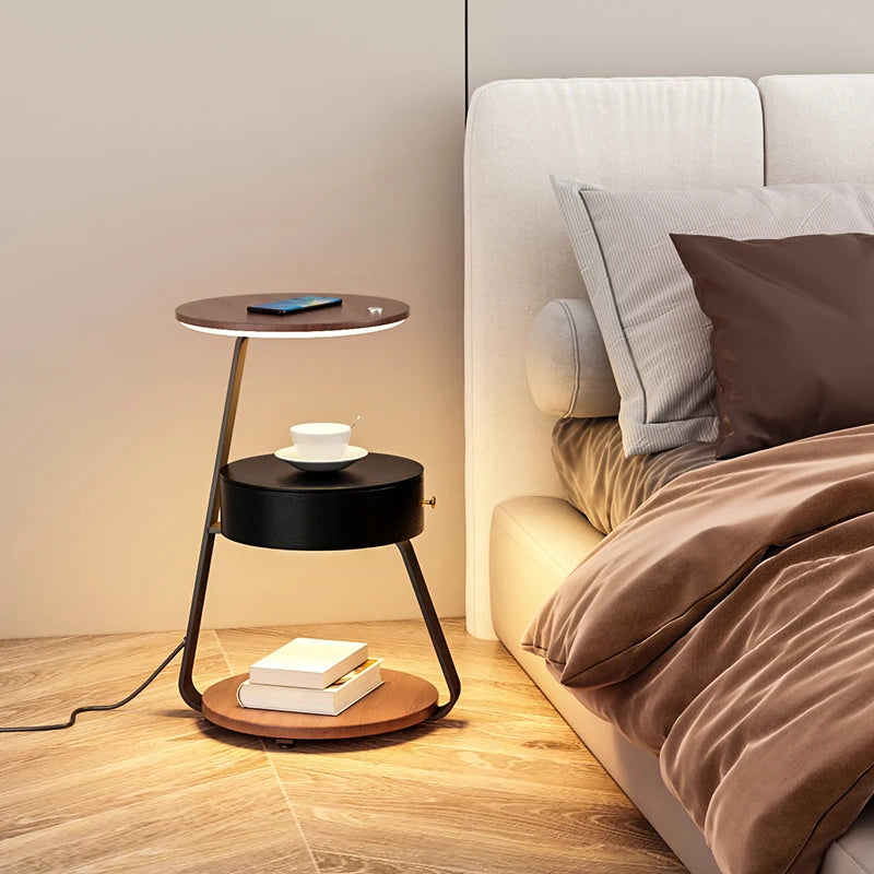 Bedside Table With Wireless Charger