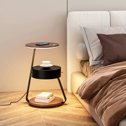 Bedside Table With Wireless Charger