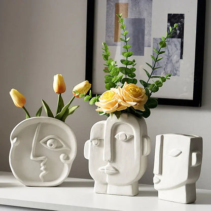 Abstract Human Face Vase