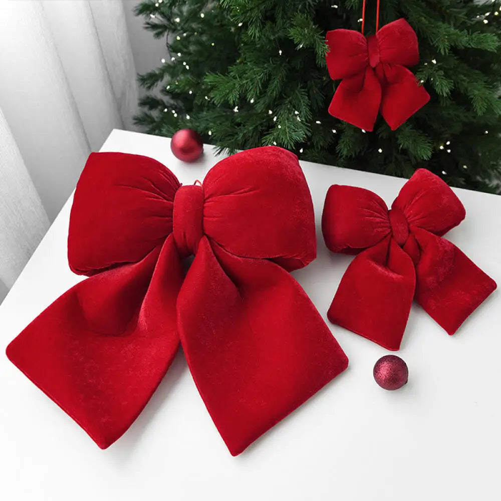 Christmas Velvet Red Bow