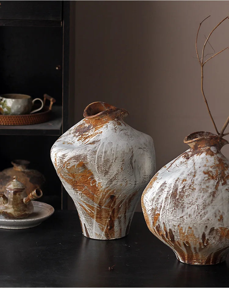 Vintage Wabi-Sabi Style Pot