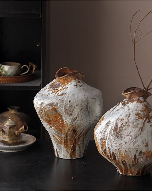 Vintage Wabi-Sabi Style Pot