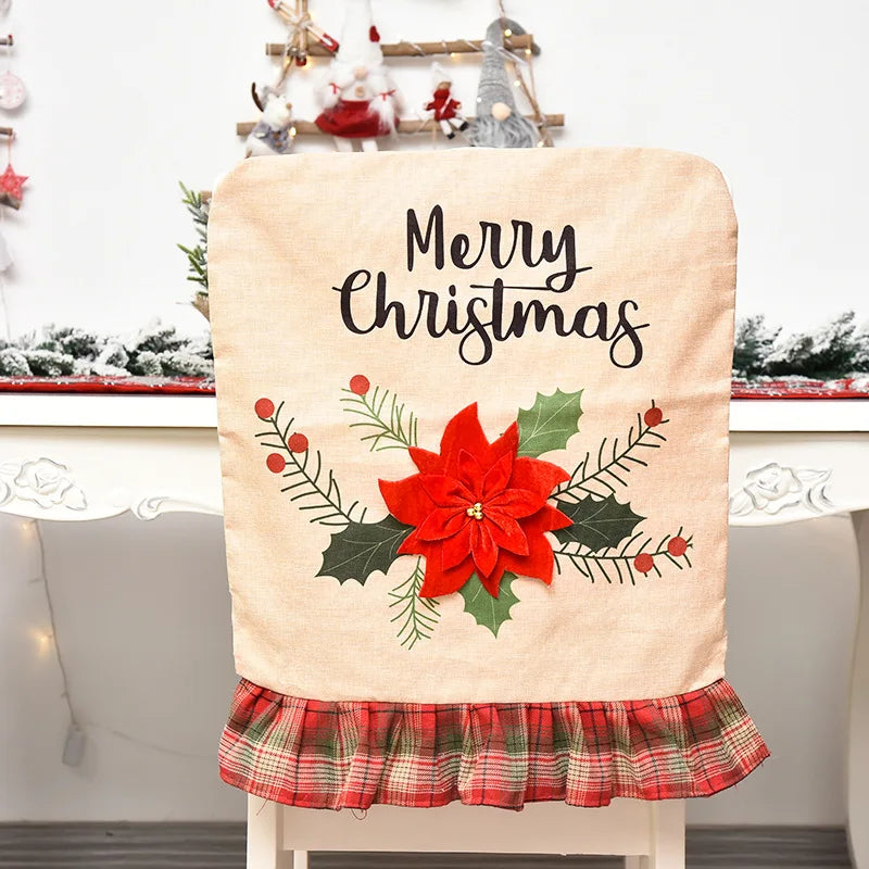 Christmas Embroidered Chair Cover
