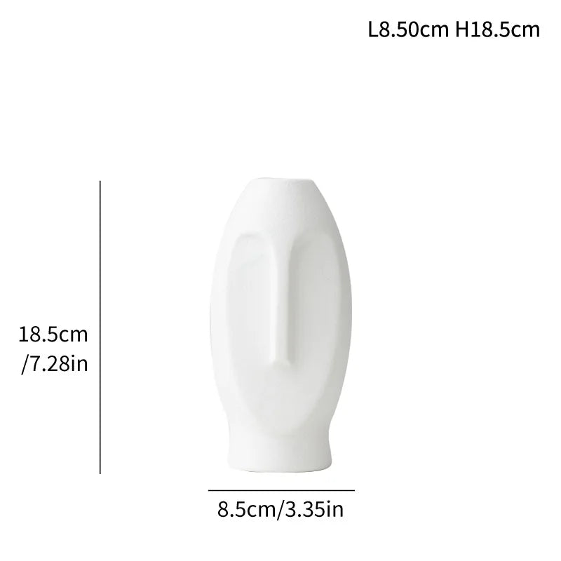 Face Sculpture Ceramic Vase