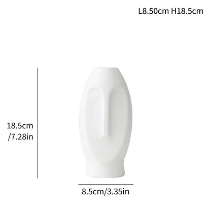 Face Sculpture Ceramic Vase
