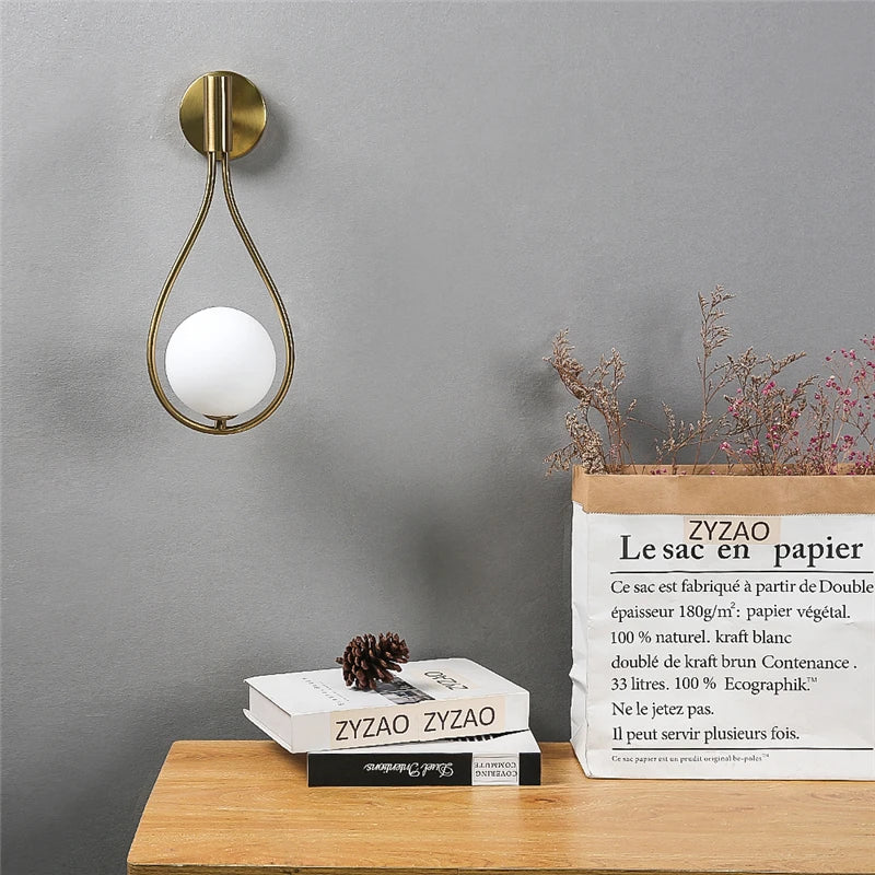 Glass Ball Wall Light