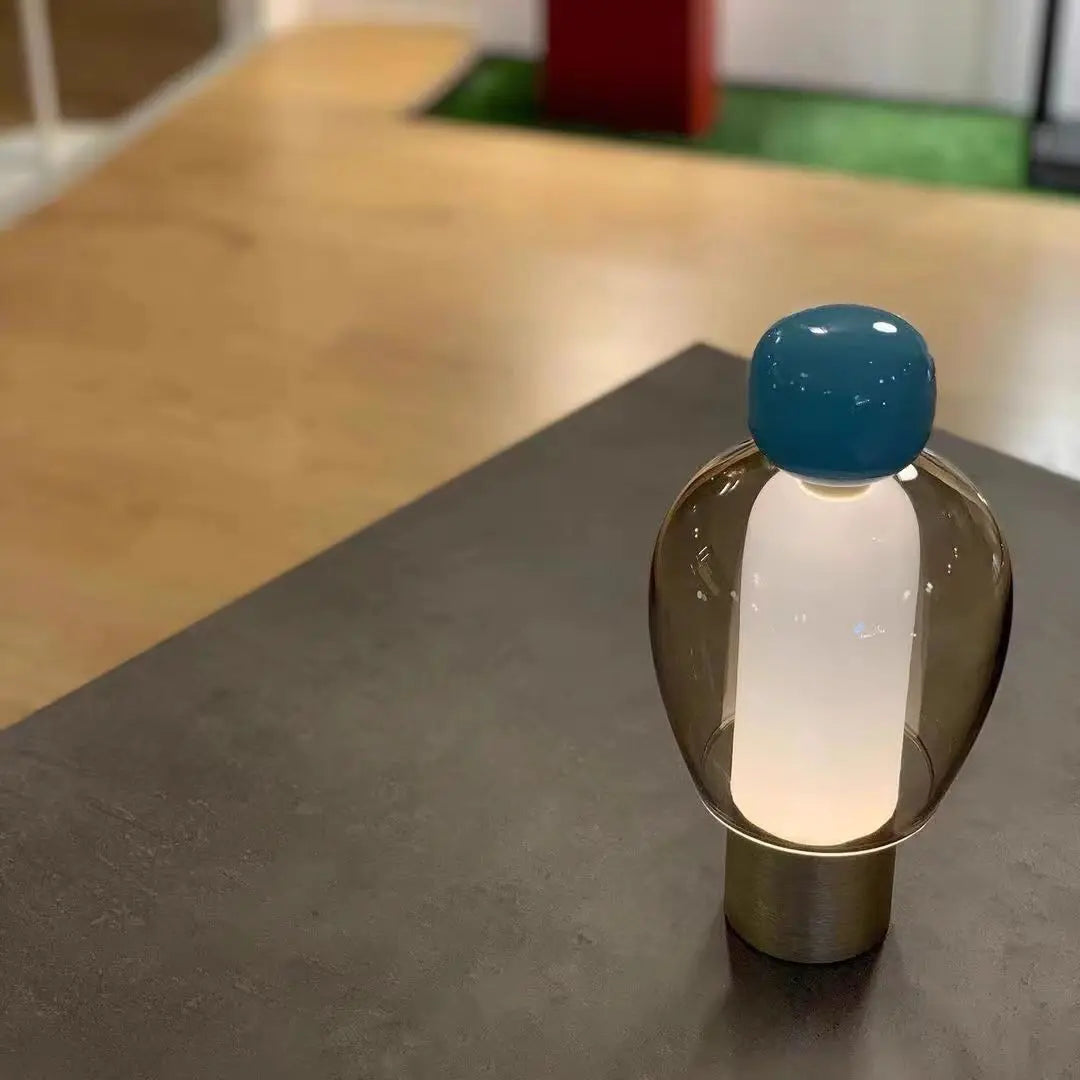 Danish Glass Desk Lamp