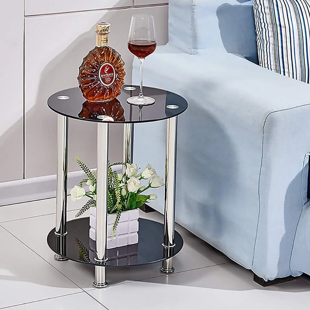 2-Tier Square/Round End Table