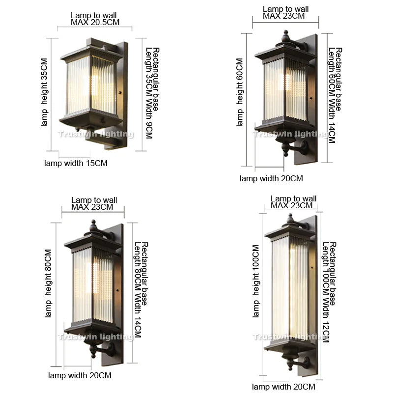 European Style Outdoor Wall Lamp