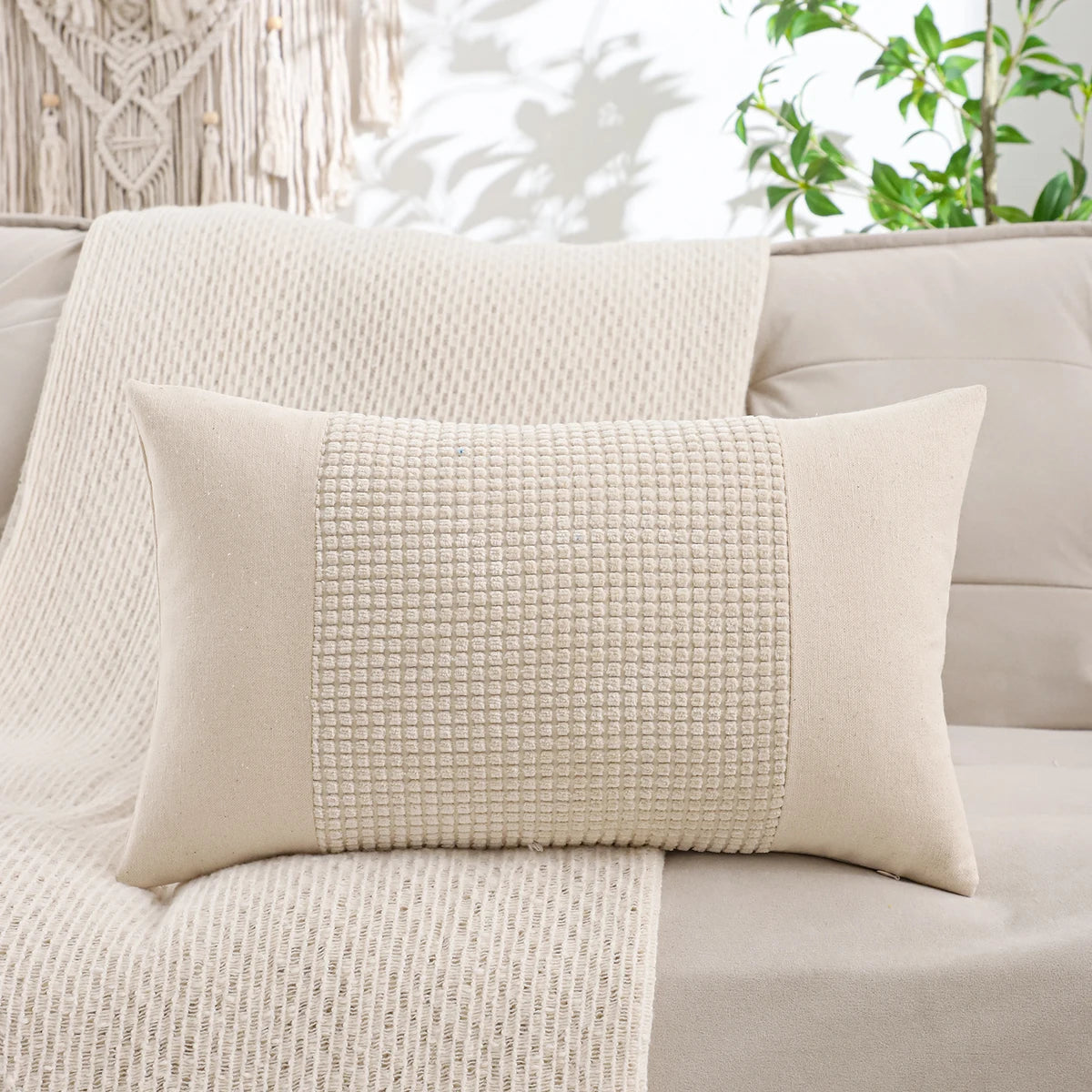 Jacquard Throw Pillow Cover