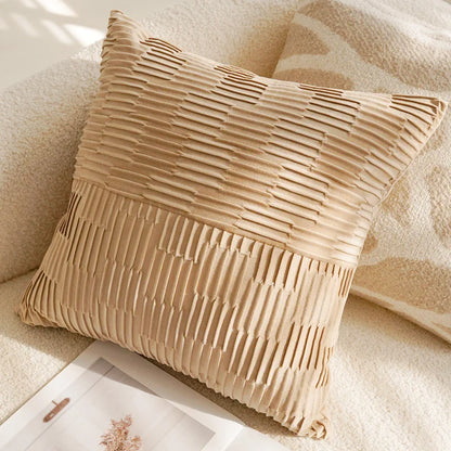 Brown Cream Throw Pillow Cover