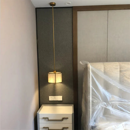 Round Cloth Shade Pendant Light