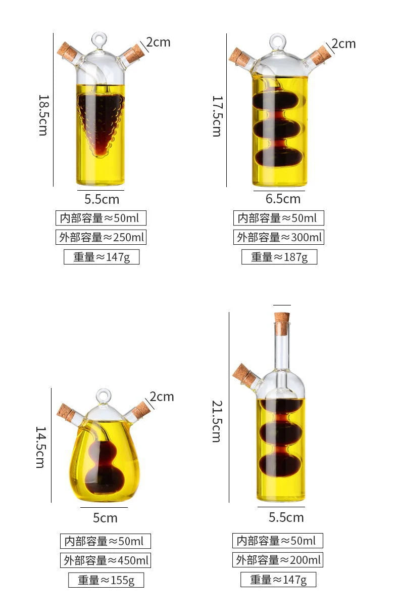 Two-in-one Glass Oil Bottle
