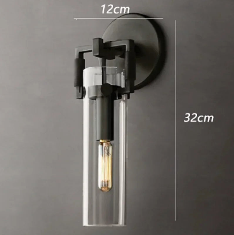 Glass Wall Lamp Industrial Style