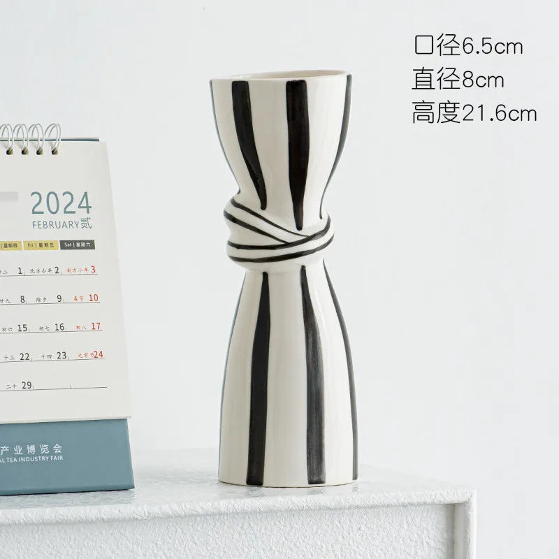 Double Ear Ceramic Vase