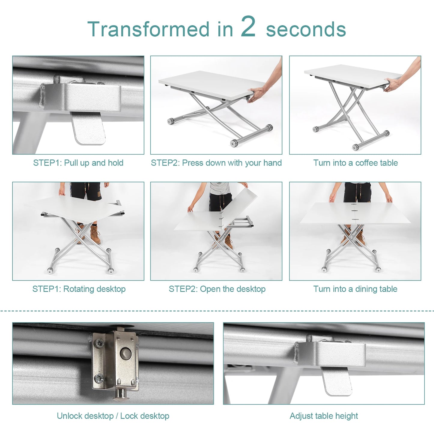 Height Adjustable Coffee Table