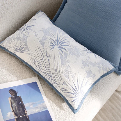 Blue Flower Throw Pillow