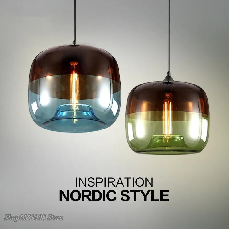 Apple Style Glass Pendant Light