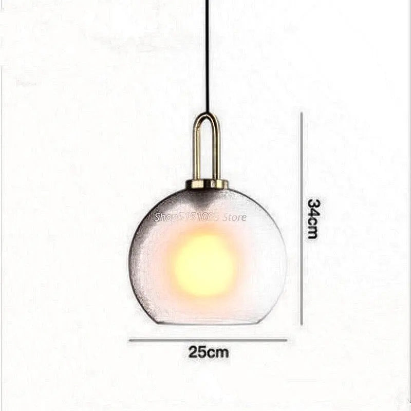 Industrial Smoke Glass Pendant Light