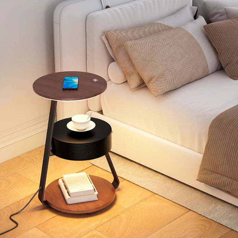 Bedside Table With Wireless Charger