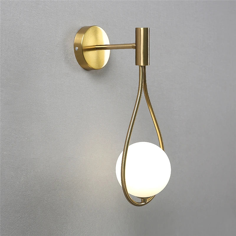 Glass Ball Wall Light