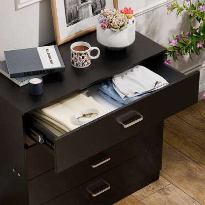 4 Drawer Wood Cabinet Dresser