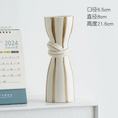 Double Ear Ceramic Vase