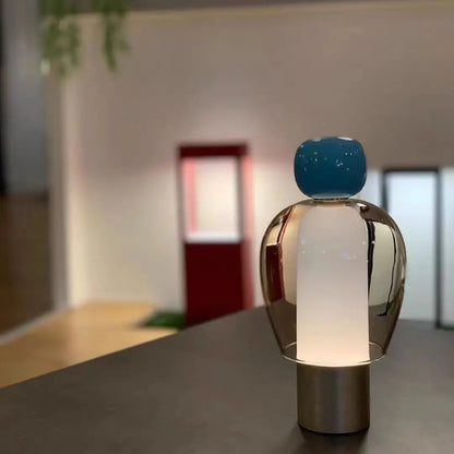 Danish Glass Desk Lamp