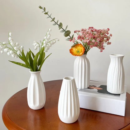 White Vase Mini Flower Pot