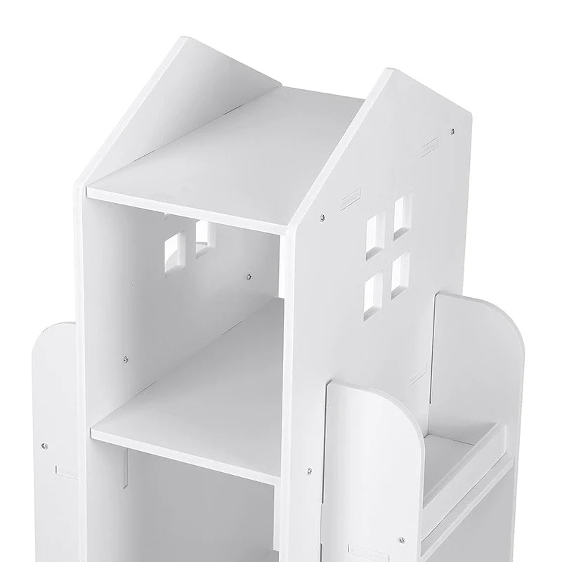 Kids' House Frame Rotating Bookshelf