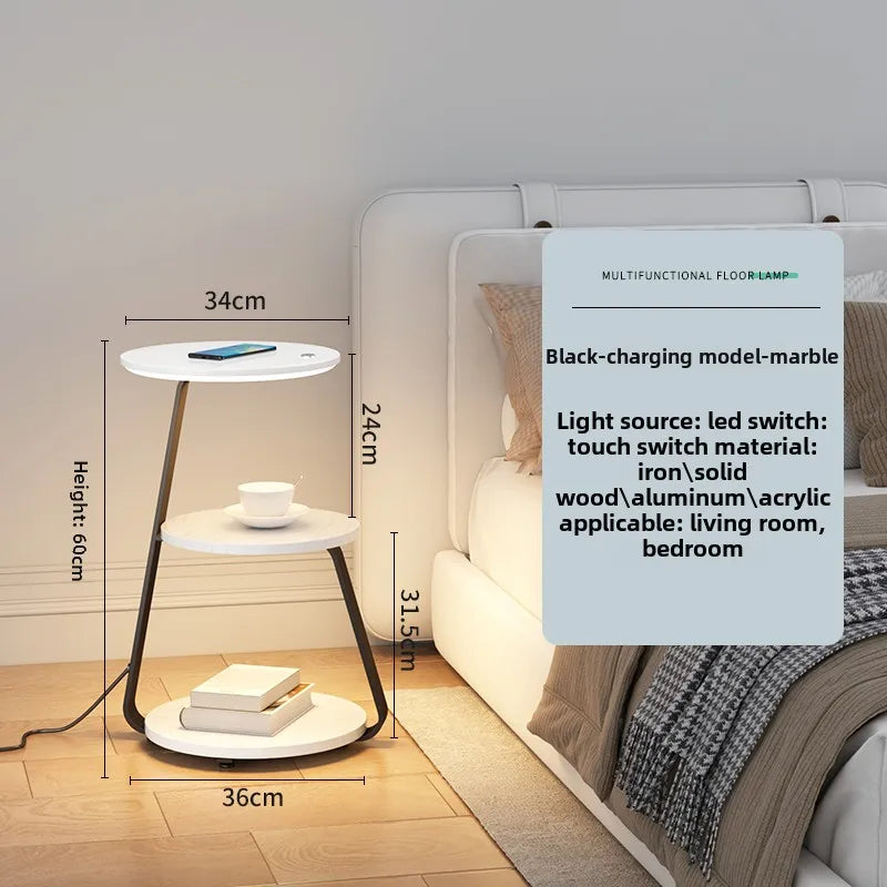 Bedside Table With Wireless Charger