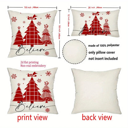 Christmas Tree 'Believe' Pillowcases