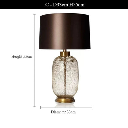 SANDYHA Blue Glass Desk Lamp