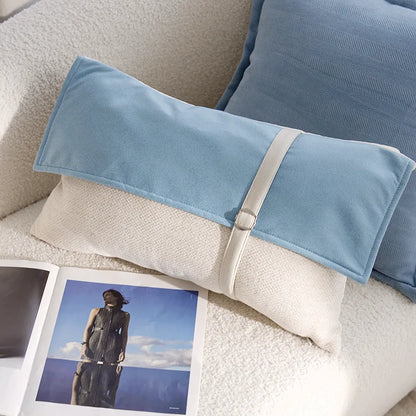 Blue Flower Throw Pillow