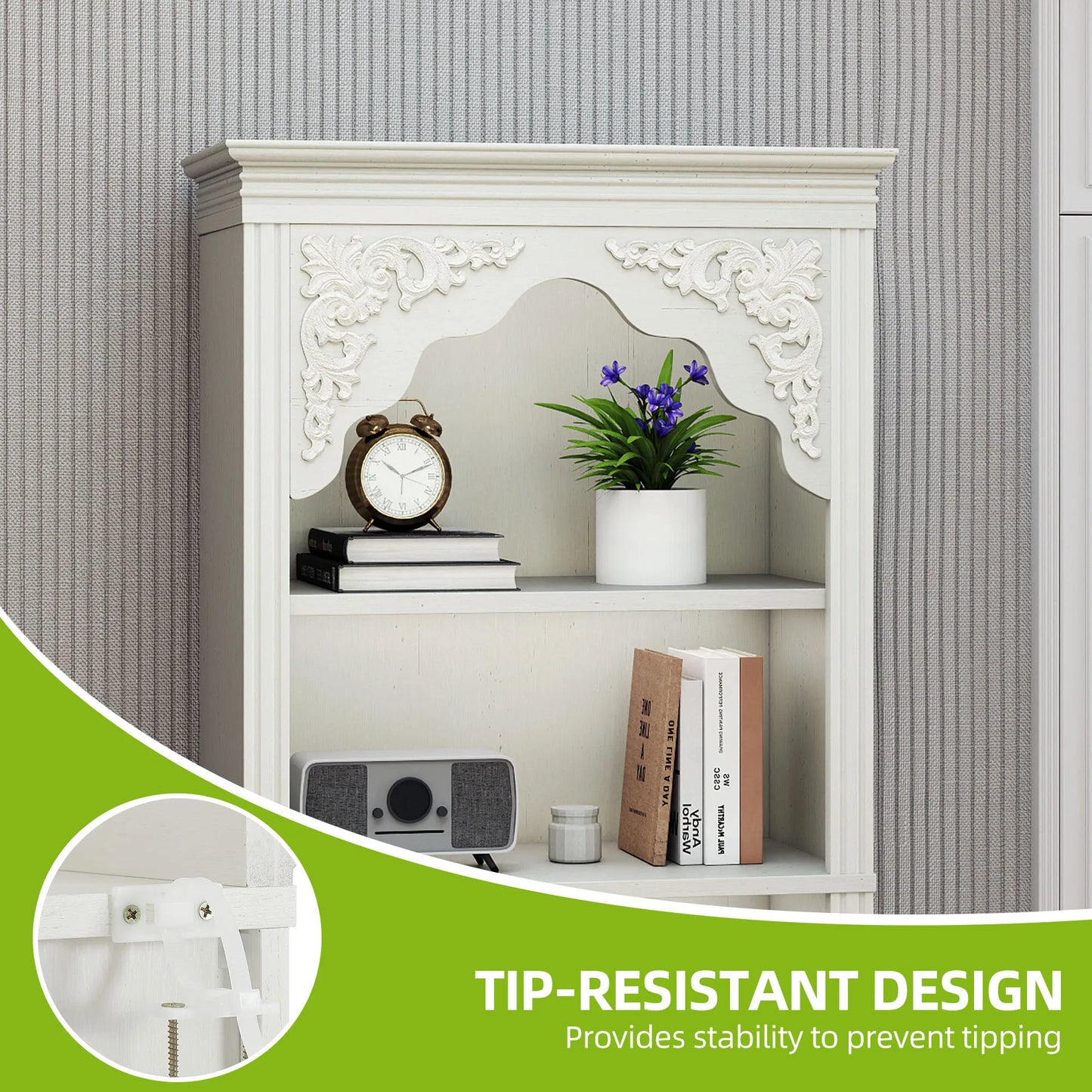 4-Tier Upright Bookcase